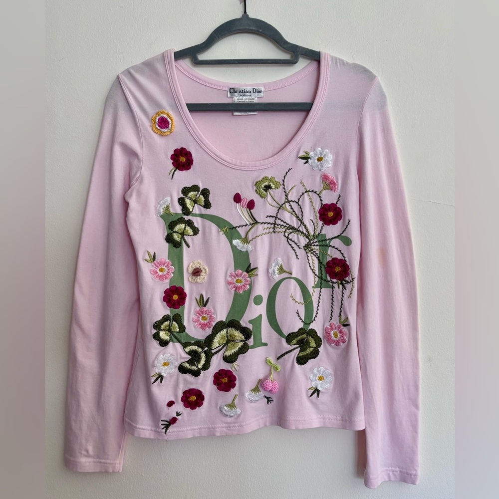 Christian Dior Embroidered Knit Top